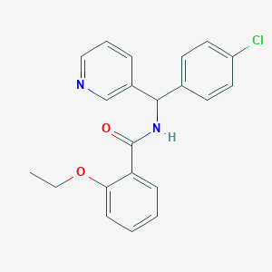 molecular formula C21H19ClN2O2 B7692380 N-((4-chlorophenyl)(pyridin-3-yl)methyl)-2-ethoxybenzamide 