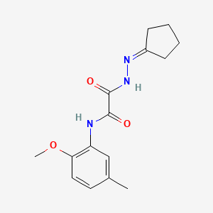 molecular formula C15H19N3O3 B7692413 N-(2-hydroxyethyl)-N'-(2-methoxy-5-methylphenyl)ethanediamide 