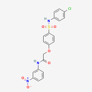molecular formula C20H16ClN3O6S B7692439 2-(4-(N-(4-chlorophenyl)sulfamoyl)phenoxy)-N-(3-nitrophenyl)acetamide 