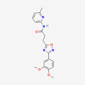molecular formula C19H20N4O4 B7692474 3-(3-(3,4-dimethoxyphenyl)-1,2,4-oxadiazol-5-yl)-N-(6-methylpyridin-2-yl)propanamide 