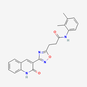 molecular formula C22H20N4O3 B7692486 N-(2,3-dimethylphenyl)-3-(3-(2-hydroxyquinolin-3-yl)-1,2,4-oxadiazol-5-yl)propanamide 