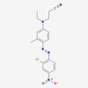 molecular formula C18H18ClN5O2 B076925 3-[[4-[(2-Chloro-4-nitrophenyl)azo]-3-methylphenyl]ethylamino]propiononitrile CAS No. 12223-38-0