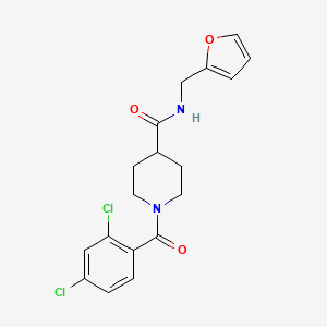 1-(2,4-dichlorobenzoyl)-N-(furan-2-ylmethyl)piperidine-4-carboxamide