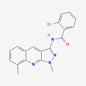molecular formula C19H15BrN4O B7692551 2-bromo-N-(1,8-dimethyl-1H-pyrazolo[3,4-b]quinolin-3-yl)benzamide 