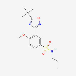 molecular formula C16H23N3O4S B7692709 3-(5-(tert-butyl)-1,2,4-oxadiazol-3-yl)-4-methoxy-N-propylbenzenesulfonamide 