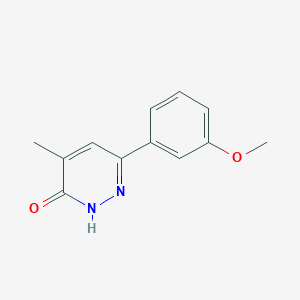 molecular formula C12H12N2O2 B7692728 6-(3-Methoxyphenyl)-4-methylpyridazin-3(2H)-one CAS No. 118270-06-7
