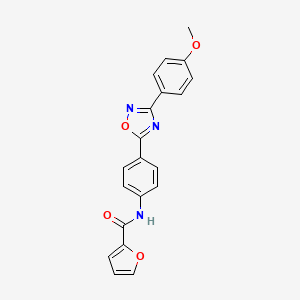 molecular formula C20H15N3O4 B7692816 N-(4-(3-(4-methoxyphenyl)-1,2,4-oxadiazol-5-yl)phenyl)furan-2-carboxamide 