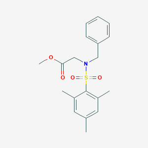 molecular formula C19H23NO4S B7692877 Methyl 2-(N-benzyl-2,4,6-trimethylphenylsulfonamido)acetate CAS No. 2683379-16-8