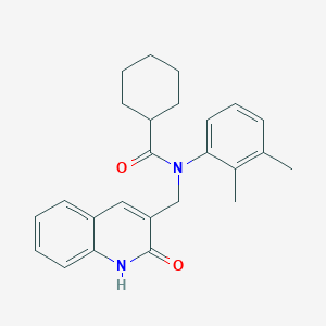 molecular formula C25H28N2O2 B7692908 N-(2,3-dimethylphenyl)-N-((2-hydroxyquinolin-3-yl)methyl)cyclohexanecarboxamide 
