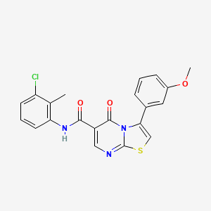molecular formula C21H16ClN3O3S B7692944 3-(3-methoxyphenyl)-N-(3-methylphenyl)-5-oxo-5H-[1,3]thiazolo[3,2-a]pyrimidine-6-carboxamide 