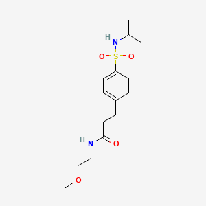 molecular formula C15H24N2O4S B7693011 3-(4-(N-isopropylsulfamoyl)phenyl)-N-(2-methoxyethyl)propanamide 