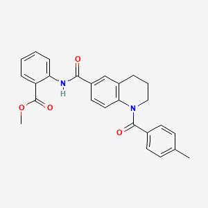 molecular formula C26H24N2O4 B7693040 N-(2,3-dimethylphenyl)-1-(4-methylbenzoyl)-1,2,3,4-tetrahydroquinoline-6-carboxamide 