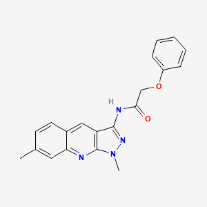molecular formula C20H18N4O2 B7693200 N-(1,7-dimethyl-1H-pyrazolo[3,4-b]quinolin-3-yl)-2-phenoxyacetamide 