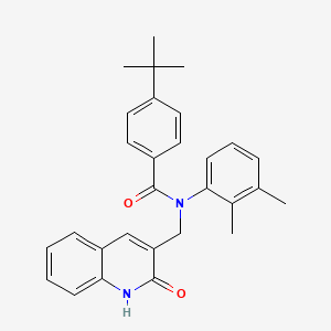 molecular formula C29H30N2O2 B7693207 4-(tert-butyl)-N-(2,3-dimethylphenyl)-N-((2-hydroxyquinolin-3-yl)methyl)benzamide 