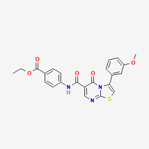 molecular formula C23H19N3O5S B7693218 N-(4-butylphenyl)-3-(3-methoxyphenyl)-5-oxo-5H-[1,3]thiazolo[3,2-a]pyrimidine-6-carboxamide 