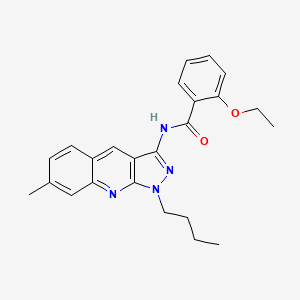 molecular formula C24H26N4O2 B7693268 N-(1-butyl-7-methyl-1H-pyrazolo[3,4-b]quinolin-3-yl)-2-ethoxybenzamide 