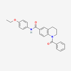 molecular formula C25H24N2O3 B7693360 N-[(2-chlorophenyl)methyl]-2-(N-cyclohexylbenzenesulfonamido)acetamide 