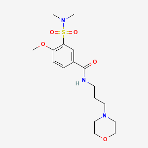 molecular formula C17H27N3O5S B7693395 N-cyclopropyl-3-(dimethylsulfamoyl)-4-methoxybenzamide 