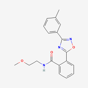N-(2-methoxyethyl)-2-(3-(m-tolyl)-1,2,4-oxadiazol-5-yl)benzamide