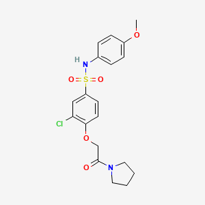 molecular formula C19H21ClN2O5S B7693434 4-[2-(azepan-1-yl)-2-oxoethoxy]-N,N-dimethylbenzene-1-sulfonamide 