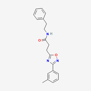 N-phenethyl-3-(3-(m-tolyl)-1,2,4-oxadiazol-5-yl)propanamide