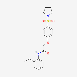 N-(2-ethylphenyl)-2-(4-(pyrrolidin-1-ylsulfonyl)phenoxy)acetamide