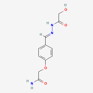 N-[[4-(2-Amino-2-oxoethoxy)phenyl]methylideneamino]-2-hydroxyacetamide