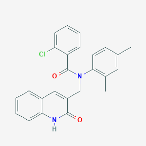 2-chloro-N-(2,4-dimethylphenyl)-N-((2-hydroxyquinolin-3-yl)methyl)benzamide