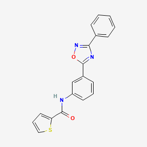 N-(3-(3-phenyl-1,2,4-oxadiazol-5-yl)phenyl)thiophene-2-carboxamide