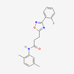 molecular formula C19H18FN3O2 B7693548 N-(2,5-dimethylphenyl)-3-(3-(2-fluorophenyl)-1,2,4-oxadiazol-5-yl)propanamide 