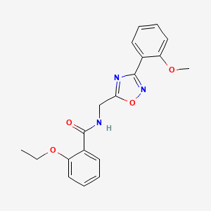 molecular formula C19H19N3O4 B7693549 2-ethoxy-N-((3-(2-methoxyphenyl)-1,2,4-oxadiazol-5-yl)methyl)benzamide 
