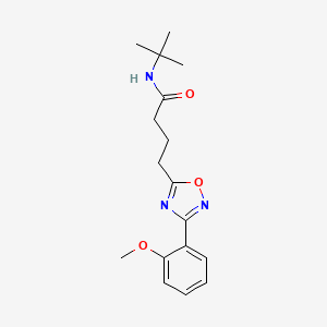 molecular formula C17H23N3O3 B7693589 N-(tert-butyl)-4-(3-(2-methoxyphenyl)-1,2,4-oxadiazol-5-yl)butanamide 