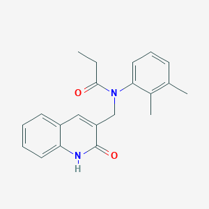 molecular formula C21H22N2O2 B7693625 N-(2,3-dimethylphenyl)-N-((2-hydroxyquinolin-3-yl)methyl)propionamide 