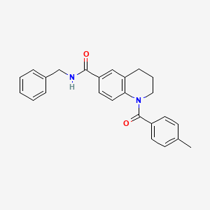 N-cyclohexyl-1-(4-methylbenzoyl)-1,2,3,4-tetrahydroquinoline-6-carboxamide