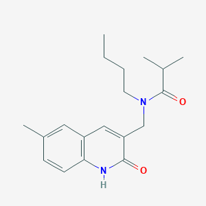 molecular formula C19H26N2O2 B7693713 N-butyl-N-((2-hydroxy-6-methylquinolin-3-yl)methyl)isobutyramide 