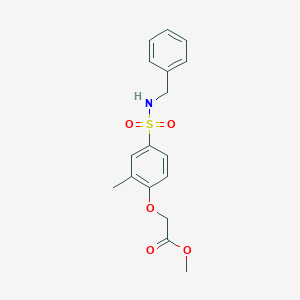 molecular formula C17H19NO5S B7693718 methyl 2-(N-benzyl2,5-dimethoxybenzenesulfonamido)acetate 