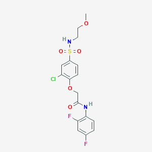 molecular formula C17H17ClF2N2O5S B7693730 N-benzyl-2-[4-(cyclohexylsulfamoyl)phenoxy]-N-methylacetamide 