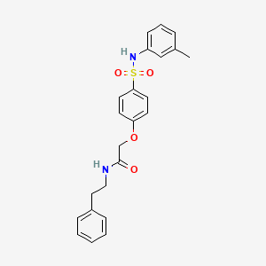 molecular formula C23H24N2O4S B7693787 N-phenethyl-2-(4-(N-(m-tolyl)sulfamoyl)phenoxy)acetamide 