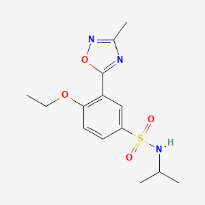 molecular formula C14H19N3O4S B7693809 4-ethoxy-N-isopropyl-3-(3-methyl-1,2,4-oxadiazol-5-yl)benzenesulfonamide 