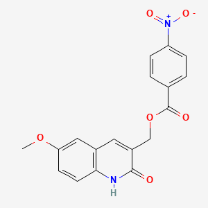 (2-hydroxy-6-methoxyquinolin-3-yl)methyl 4-nitrobenzoate