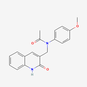 molecular formula C19H18N2O3 B7693867 N-((2-hydroxyquinolin-3-yl)methyl)-N-(4-methoxyphenyl)acetamide 