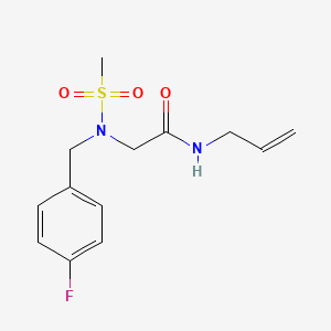 molecular formula C13H17FN2O3S B7693942 2-(N-cyclohexylmethanesulfonamido)-N-[(oxolan-2-yl)methyl]acetamide 