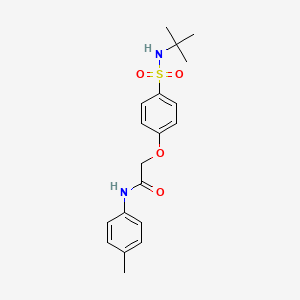molecular formula C19H24N2O4S B7693973 2-(4-(N-(tert-butyl)sulfamoyl)phenoxy)-N-(p-tolyl)acetamide 