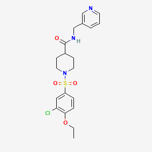 molecular formula C20H24ClN3O4S B7694024 1-(3-chloro-4-methoxybenzenesulfonyl)piperidine-4-carboxamide 