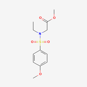 molecular formula C12H17NO5S B7694075 Methyl 2-(N-ethyl-4-methoxyphenylsulfonamido)acetate CAS No. 1270889-51-4