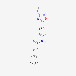 molecular formula C19H19N3O3 B7694121 N-(4-(3-ethyl-1,2,4-oxadiazol-5-yl)phenyl)-2-(p-tolyloxy)acetamide 