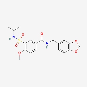molecular formula C19H22N2O6S B7694144 5-[(2,6-dimethylphenyl)sulfamoyl]-N-ethyl-2-methylbenzamide 