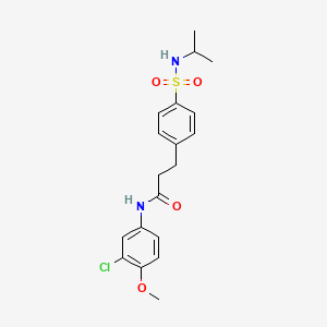 molecular formula C19H23ClN2O4S B7694147 N-(3-chloro-4-methoxyphenyl)-3-(4-(N-isopropylsulfamoyl)phenyl)propanamide 