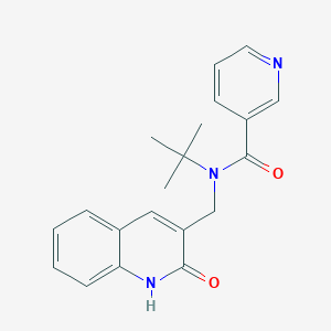 molecular formula C20H21N3O2 B7694154 N-(tert-butyl)-N-((2-hydroxyquinolin-3-yl)methyl)nicotinamide 