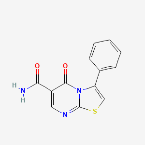 molecular formula C13H9N3O2S B7694214 5-oxo-3-phenyl-N-(2-phenylethyl)-5H-[1,3]thiazolo[3,2-a]pyrimidine-6-carboxamide 